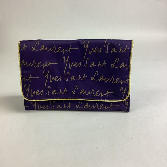 Yves Saint Laurent Purple Gold Perfume/Make Up Bag Pouch - Picture 1 of 6